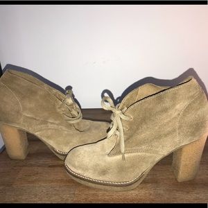 J Crew Heeled McCallister booties - brown suede